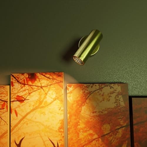 Murphy 3W Full Brass Adjustable Warm White LED Wall COB Surface Mounted Spot Light with 2 Years Warranty (Pack of 1)