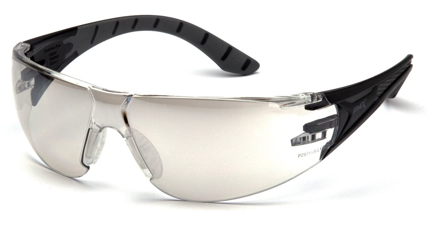 Pyramex Endeavor Plus Safety Glass BlackGray Frame IndoorOutdoor Mirror Lens