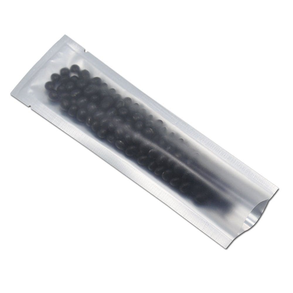 PABCK 500 Pcs 21x708 inch Inside Size 177x669 inch Clear Front Vacuum Heat Sealable Pure Mylar Foil Bag for Travel Sampling Packaging Food Storage Aluminum Foil Candy Coffee Powder Package