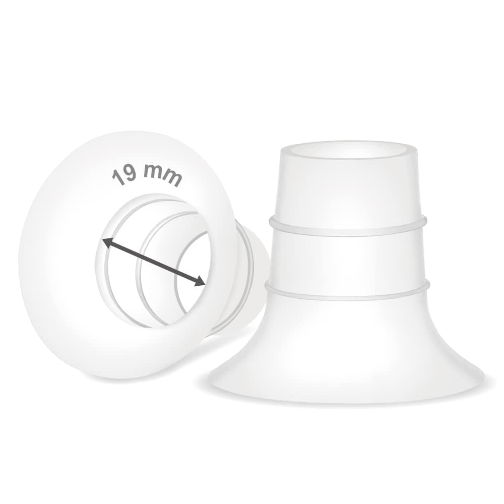 Maymom 19mm Flange Insert Compatible with Elvie SingleDouble Electric Elvie Stride Cup 24mm Compatible with Medela PersonalFit Flex Shield Not Original Elvie Replacement Pump Parts