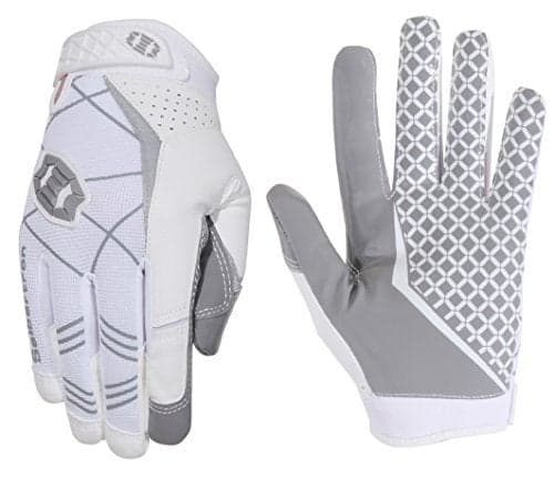 Seibertron Pro 3.0 Elite Ultra-Stick Sports Receiver Glove Football Gloves Youth and Adult (White, M)