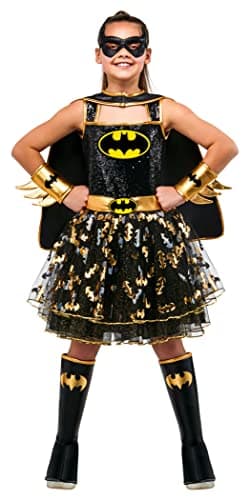 DC Comics Superheroes Batgirl Costume Dress for Kids by Rubies Girls Medium