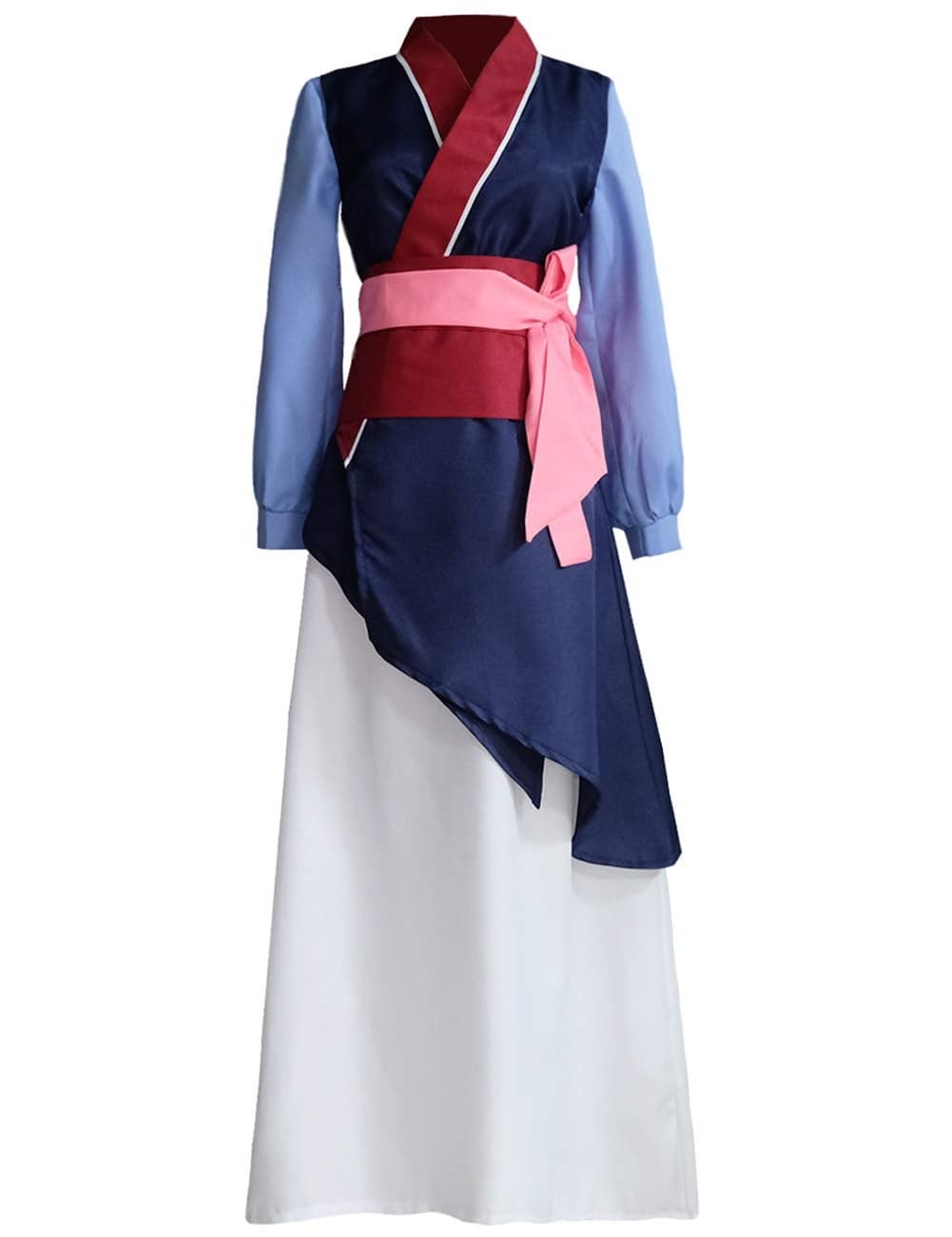 Angelaicos Womens Princess Mulan Costume Dress Chinese Heroine Party Ball Gown XXL Purple