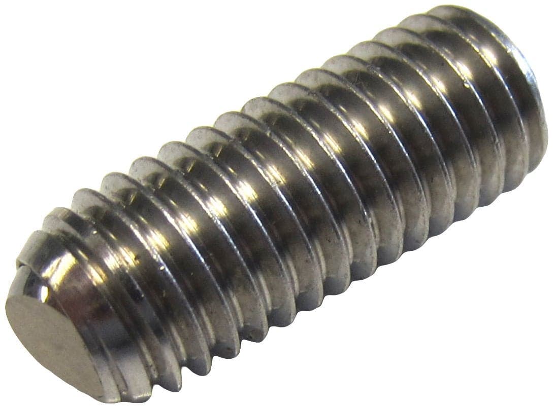 Morton Stainless Steel Ball Set Screw with Flat Tip Design, Inch Size, 1/2-13 Thread Size, 1.5" Length