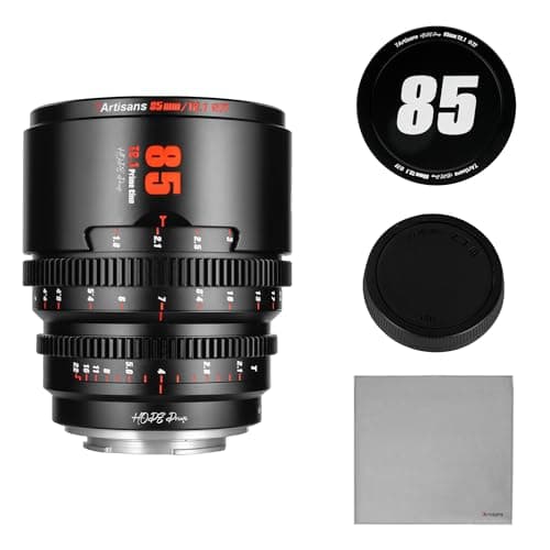 7artisans 85mm T2.1 Hope Series Professional Cinema Lens S35 Frame Mirrorless Cameras Lens Compatible for Fuji X-Mount,for FUJIFILM X-S20/X-T5/X-H2/X-T4/X-H2S/X-T3/X-S10(Black)