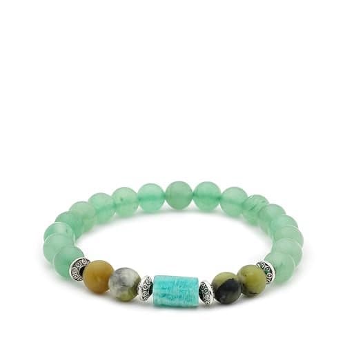 Divine Hindu Green Aventurine Bracelet | Mithun Rashi (Gemini) Certified Natural Crystal | Heart Chakra | Reiki Healing | Luck & Opportunity | For Men & Women