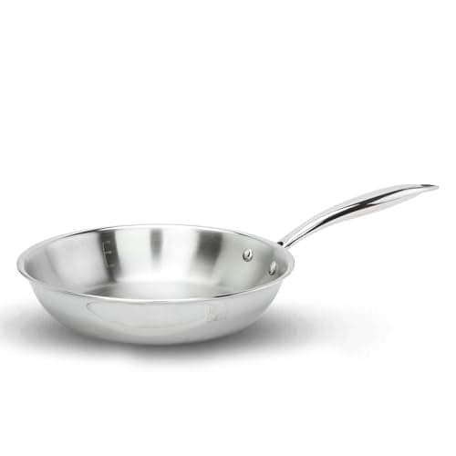 Earthy Fables Triply Stainless Steel Frying Pan, Fry pan, 22cm, 1.5 LTR, 0.85kg, Food Safe, 100% Toxin Free & No Chemical Coating, Easy to Clean & Rust Resistant, Stove & Induction Bottom