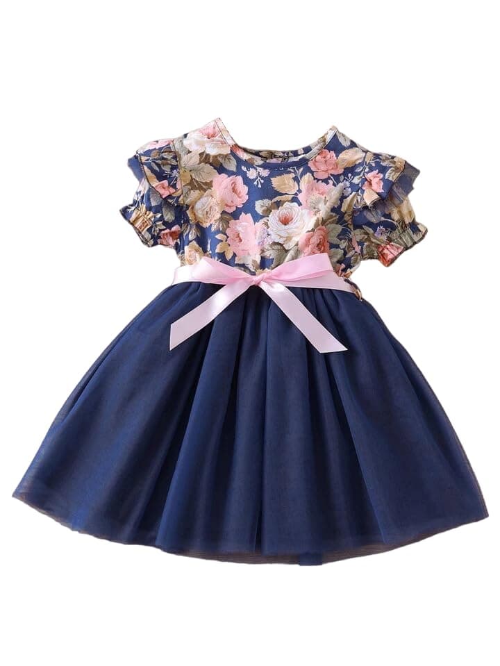 Tagas Girls' Princess Dress | Flower Print Kids Dress |Dresses birthdaydress for Babygirls
