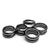 Morchic 10Pcs Pack Magnetic Hematite Stone Rings for Women Men Unisex Plain Band Set 6mm Width Mixed Sizes 612 Chakra Balancing Polished Gemstone Gift Ready