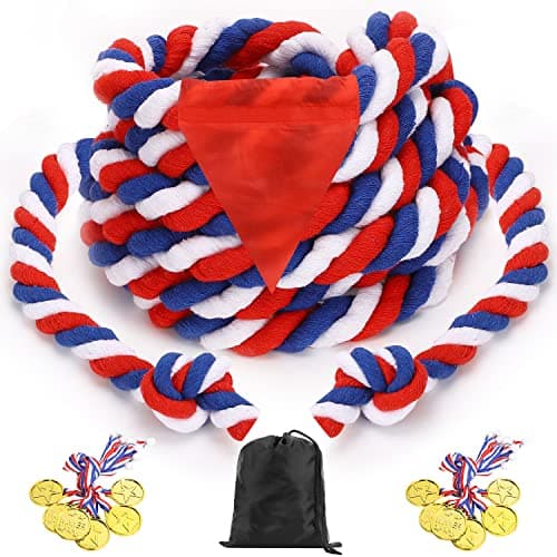 JHkim Outdoor Games for Kids and Adults Tug of War Rope Outside Team Building Activities Summer Backyard Lawn Yard Games Carnival Games Family Reunion Birthday Party Camping Picnic Outdoor Games
