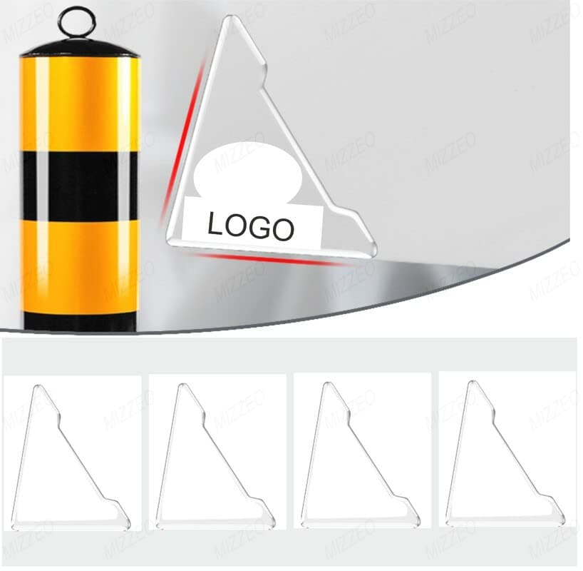 MIZZEO Silicone Car Door Corner Cover Bumper (Pack of 4, Transparent, M Power) Crash Scratch Protector Compatible with Q7