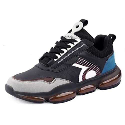 Bacca Bucci® Viking Men's Exclusive X9X Elevated Sneakers | Hyper Airsole Conduit- Black, Size UK10