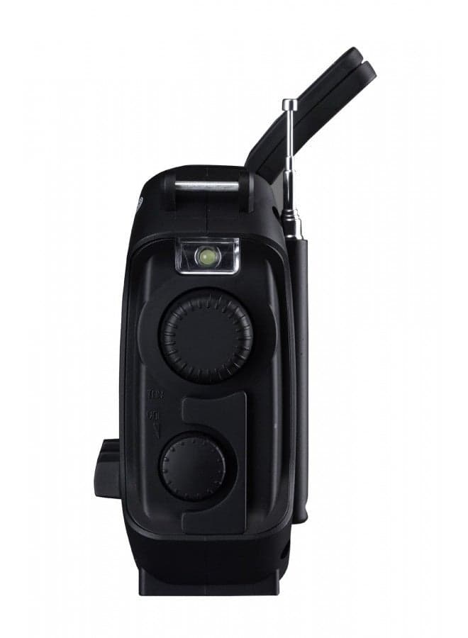 Kaito Ka500Ip-Blk Voyager Solar/Dynamo Am/Fm/Sw Noaa Weather Radio With Alert And Cell Phone Charger, Black