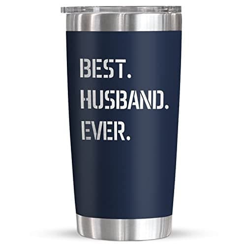 TEEZWONDER Husband Gifts from Wife - Stainless Steel Insulated Coffee Tumbler with Lid 20 oz - Husband Birthday Gift Ideas, Anniversary Wedding Gifts for Him, Cool Stuff for Men