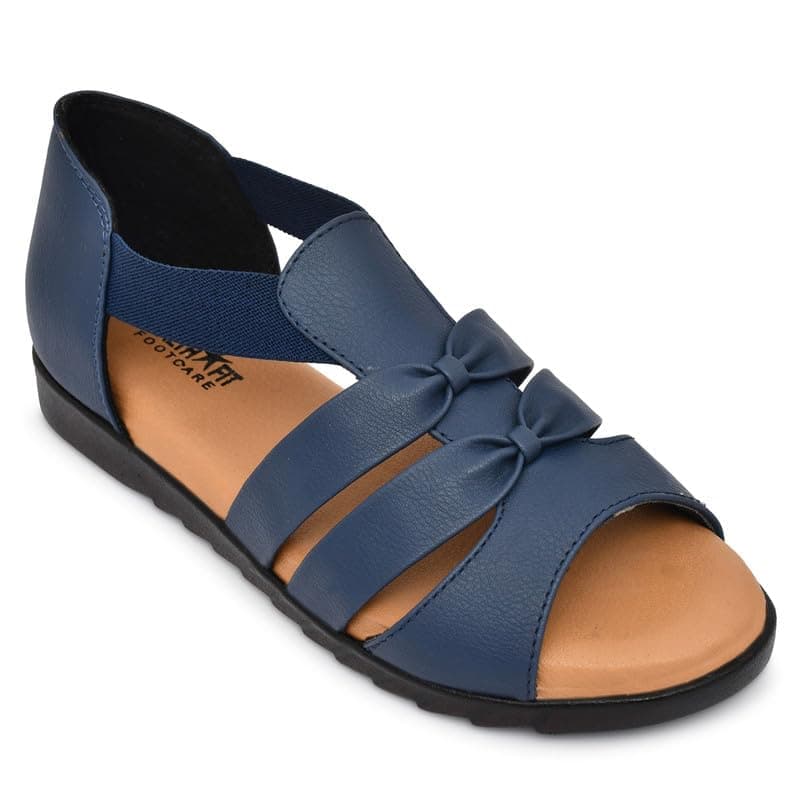 HEALTH FIT Extra Soft Ortho Care Sandals Orthopaedic & Diabetic Daily Use Women's Sandal/Casual Sandal Chappals for Ladies & Girl's 1102 BL 5 UK