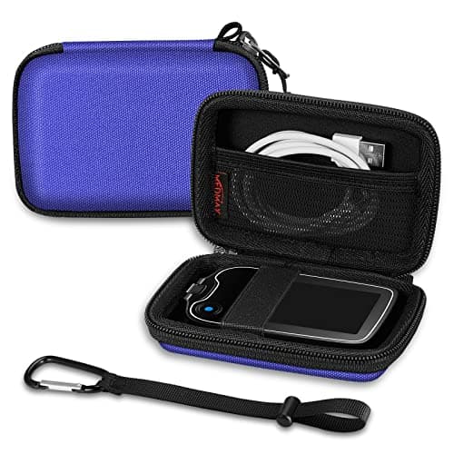 MEDMAX Hard Shell Protective Case for Freestyle Libre 3 2 / Libre Reader, Lightweight Shockproof Diabetic Storage Carrying Case with Clip and Handle (Blue)