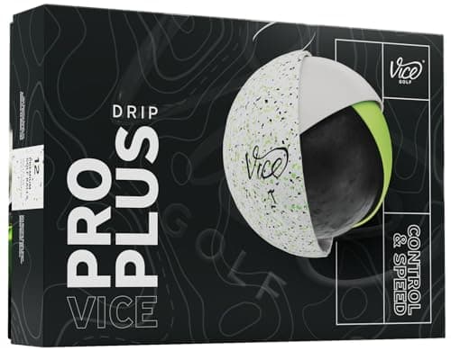 Vice Pro Plus Golf Balls 2025 Model LimeBlack Drip