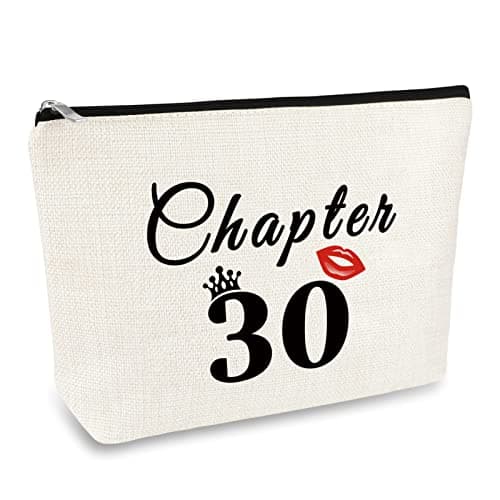 30th Birthday Gifts for Women Makeup Bag 30 Years Old Birthday Gifts for Friend Sister Wife Aunt Coworker Cosmetic Bag 1992 Birthday Gift Ideas Happy Birthday Gifts for Her Travel Cosmetic Pouch