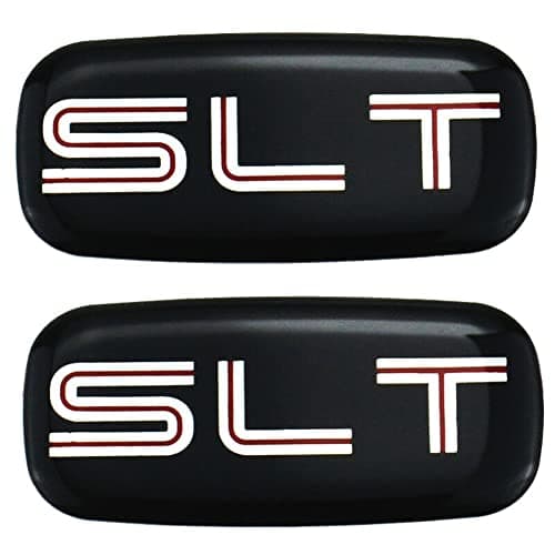 2X SLT Cab Emblems 3D Badge Sticker Nameplate Logo Roof Pillar Replacement for 02-07 Yukon Suburban Sierra