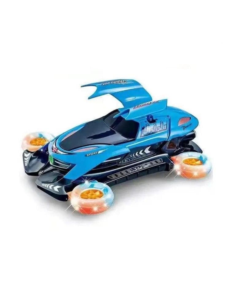 360 Degree Rotating Flying Car Toy with Sound and Lights Deformation Toys
