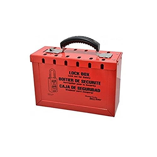 Master Lock 498A Safety Series Steel Group Lock Box, 9 1/4" Large, Red