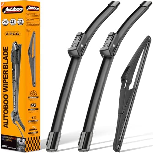 AUTOBOO 26"+23" Windshield Wipers with 12" Rear Wiper Blade Replacement for Mercedes Benz GL13-16 GL450 GL350 GL550 ML 12-15 ML350 ML550 ML63 GLE -Original Factory Quality (Pack of 3)