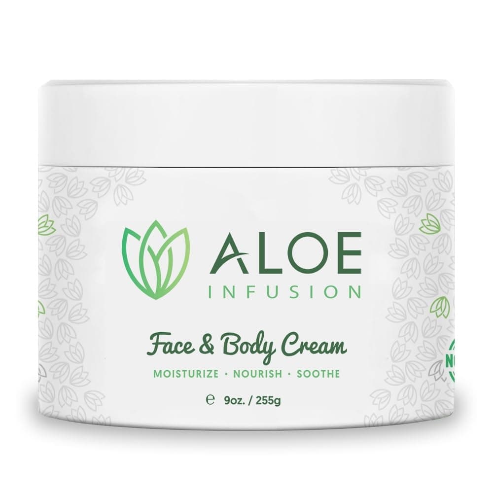 Body and Face Moisturizer Natural Moisturizing Cream with Organic Aloe Vera Skin Care for Dry Skin Anti Wrinkle Acne Scars Rosacea Psoriasis Eczema Cream Lotion for Men and Women