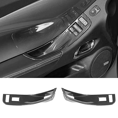 SQQP Carbon Fiber Window Lift Switch Cover Interior Button Trim Kit for 20102015 Chevrolet Chevy Camaro