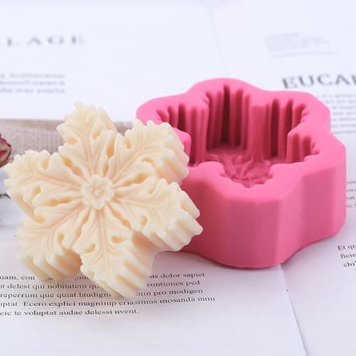 Christmas Silicone Snowflake Mold Candle Soap DIY Aromatherapy Plaster Candle Decorating Mold Candy Chocolate Making Tools 1