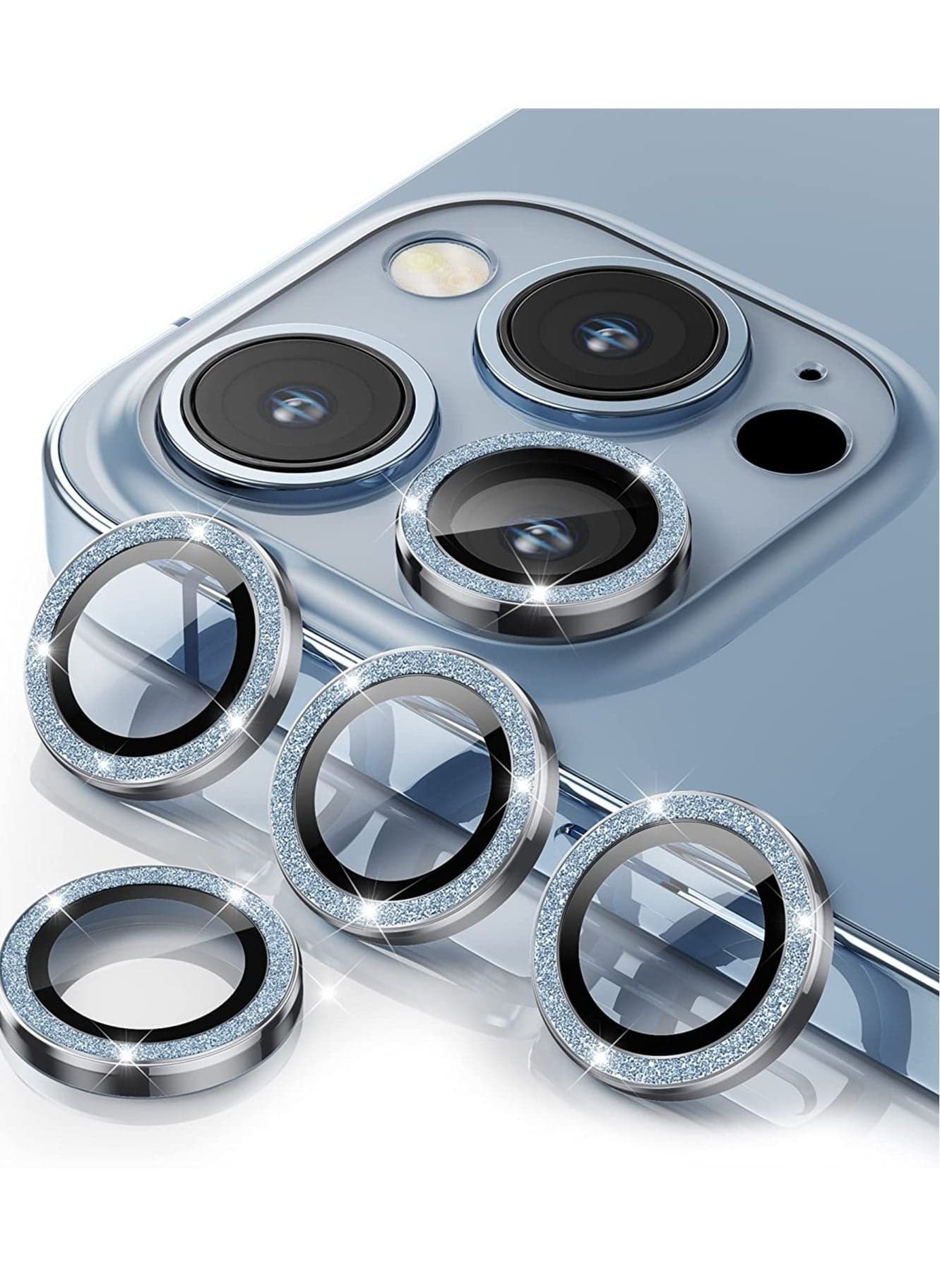 iPhone 13 Pro Max (6.7 inch)/ iPhone 13 Pro (6.1 inch) Camera Lens Protector,Anti Scrach HD Tempered Metal Glass Camera Screen Protector