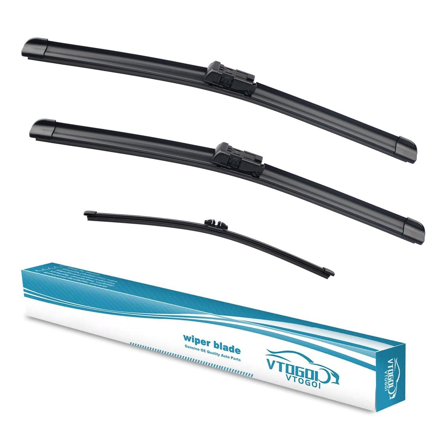 VTOGOI Wiper Blades With Rear Wiper Blades Set For Volvo XC60 20092011 Automotive Replacement Windshield Wiper Blades That Meet OEM Quality Easy DIY Install 262015 Set of 3