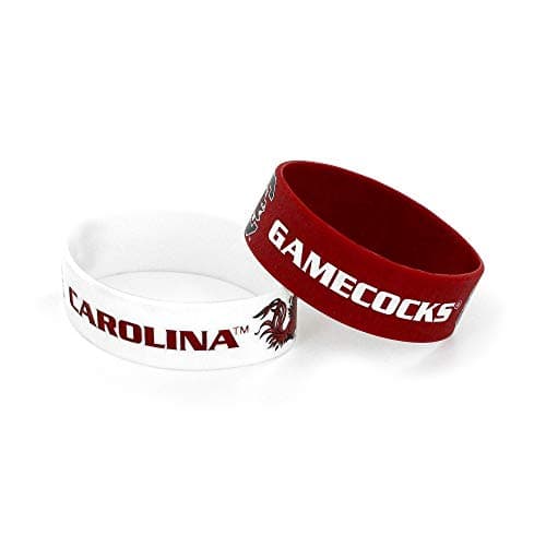 Aminco girls South Carolina Gamecocks Silicone Rubber Set, 2-Pack sports fan bracelets, Team Colors, South Carolina Gamecocks US