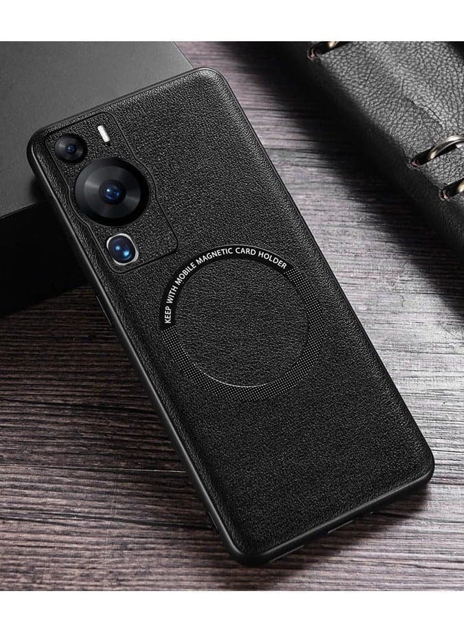 Huawei P60 Pro Case PU Leather Magnetic Absorption Protection Back Cover