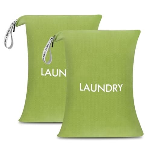 WiseBoy 2 Pack Laundry Bags Travel Laundry Bag for Dirty Clothes Washable Nylon Wet Dry Bag Swimming Yoga Bathing Suit Workout Wet Dry Bags