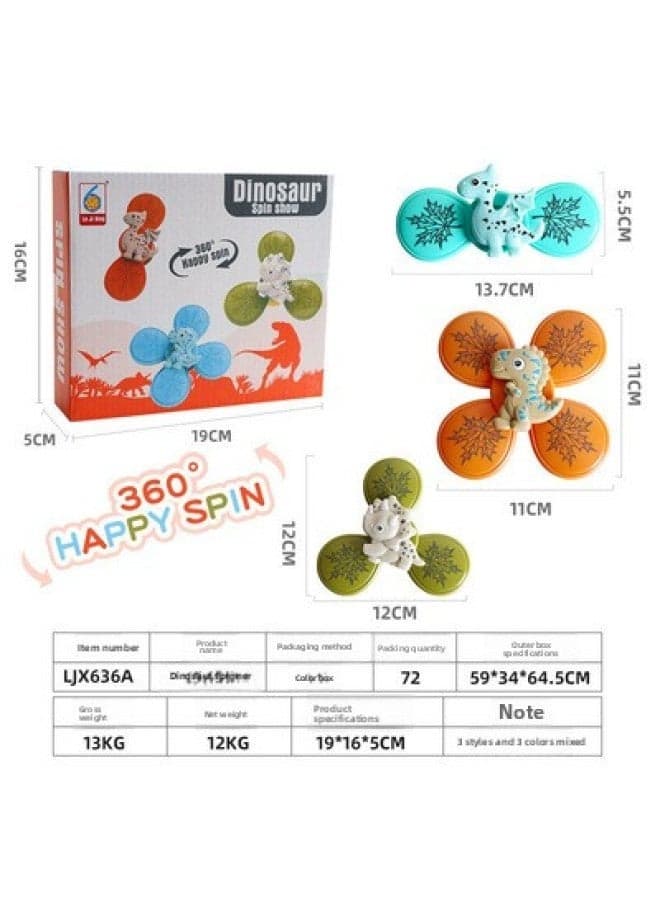 Huanhuanle Kids Bath Water Dinosaur Fingertip Gyro Toys for Toddlers - Fun Water Play Toys, Dinosaur Theme, Bath Time Fun, Educational Baby Toys, Water Toys for Boys & Girls - Pack