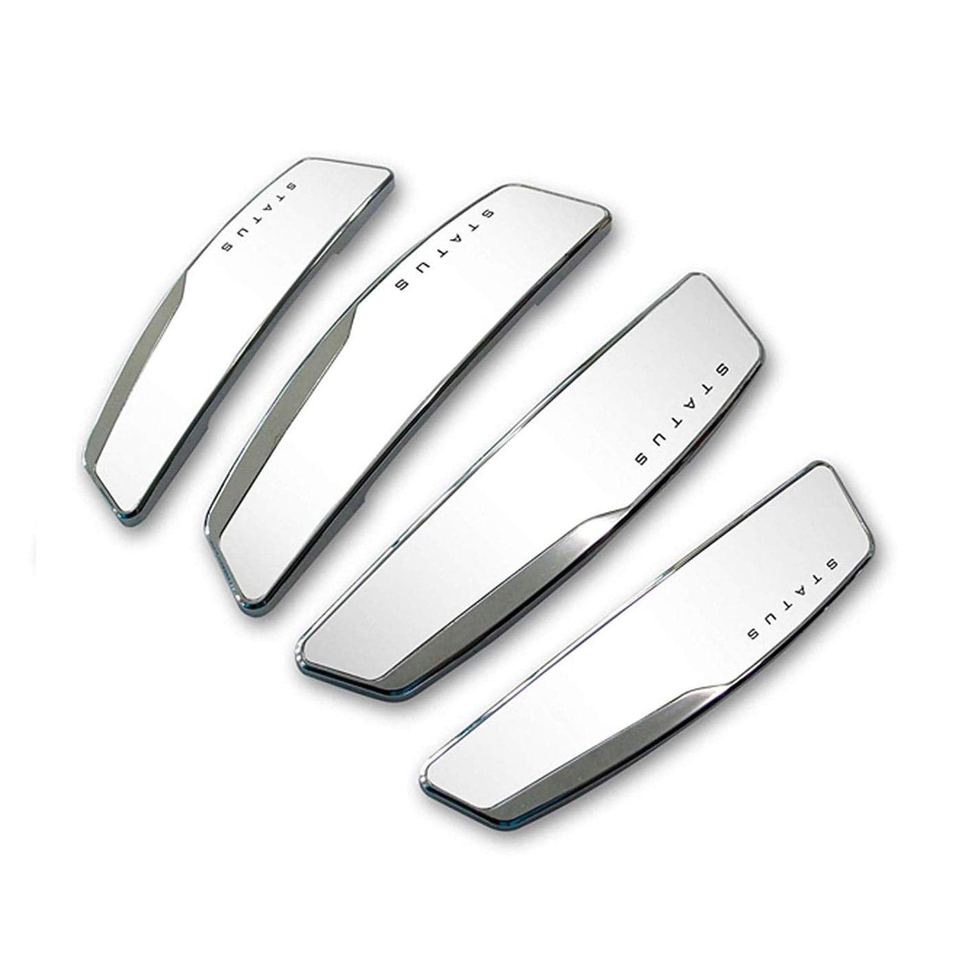 STATUS 4Pcs High Glossy Slim Door Edge Guards Bumper Protector Trim Guard Sticker Molding for Motors Auto Vehicle White