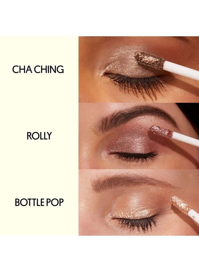 Chandelier Shimmer Shadow, Glitter Eyeshadow, Cream Eyeshadow, Liquid Eyeshadow, Taupe, Cha-Ching