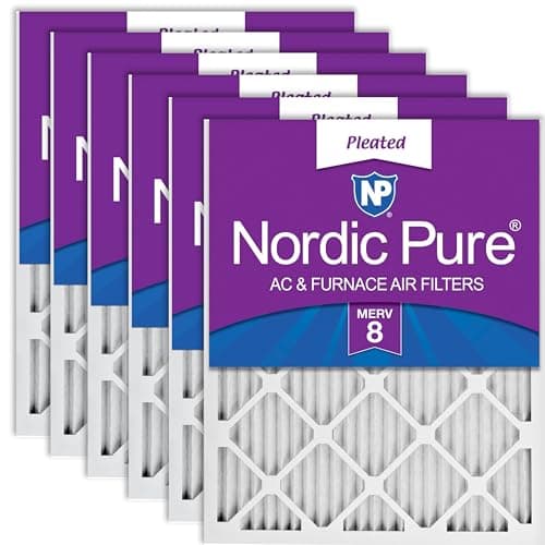 Nordic Pure 16x24x1 (15 1/2 x 23 1/2 x 3/4) Pleated MERV 8 Air Filters 6 Pack