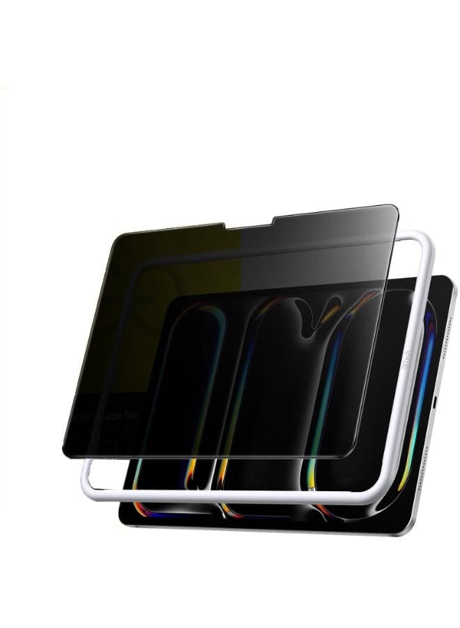 Privacy Screen Protector for iPad Pro 11-Inch M4 2024 with Easy Installation Tool, Anti-Spy Tempered Glass Film