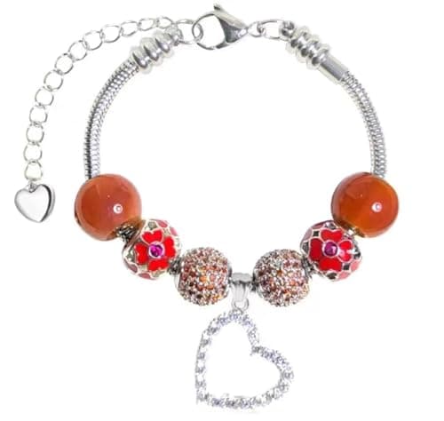 Fit Pandora Charm Bracelet with Charm Set 6.7 inches DIY Jewelry Gifts