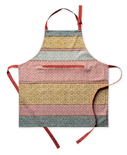 Maison d' Hermine Apron for women with Pocket 100% Cotton 27.50"x31.50" 1 Piece Adjustable Neck Strap & long ties Apron Men, Chef, Wedding, Cooking, Gardening, Server Spring/Summer (Provence)
