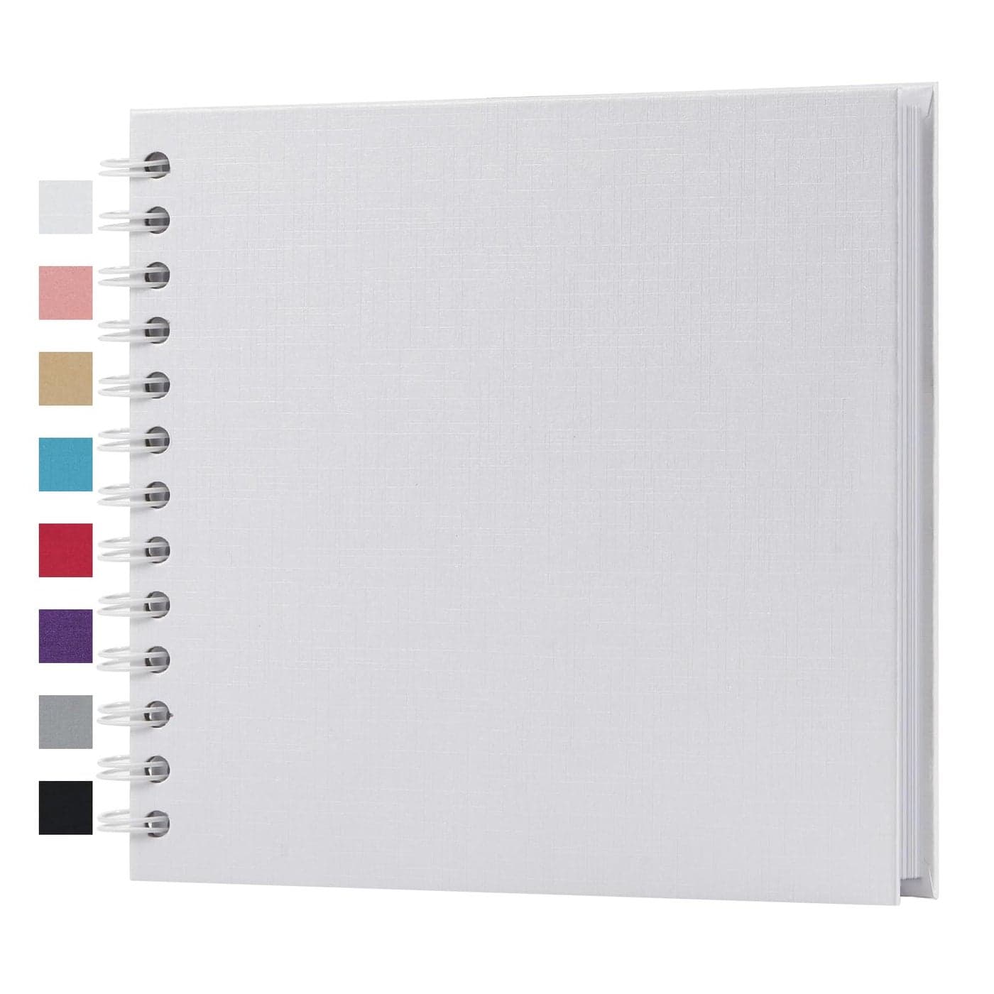 potricher 7 x 7 Inch DIY Scrapbook Album 40 Pages Hardcover Kraft Paper Scrap Book Photo Albums Memory Book for Wedding and Anniversary Family White 7 Inch
