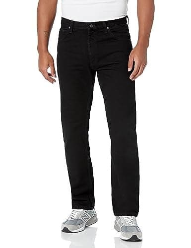Classic 5-pocket Regular Fit Cotton Jean, Black, 32W x 30L