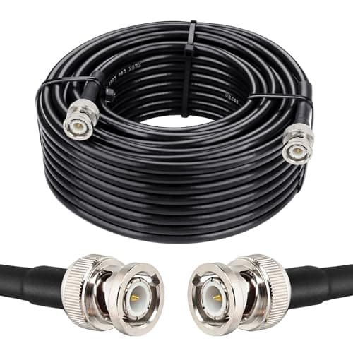 MOOKEERF RG8X BNC Male to BNC Male Coaxial Cable 50FT 50 ohm Ultra Low Loss for Antenna, RF Radio, Modem, Oscilloscope, Spectrum, Analyzer, Signal Generator