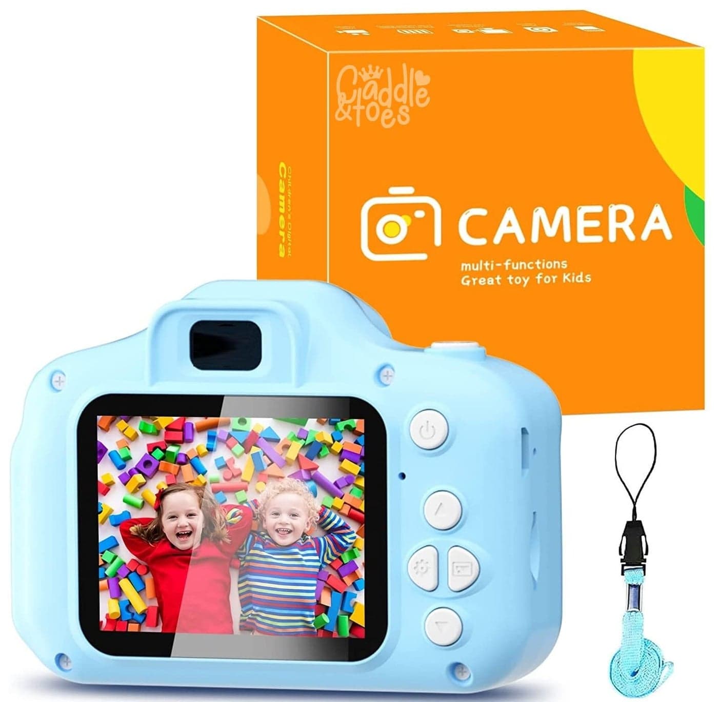 CADDLE & TOES Instant Digital Camera Toy for Kids | 40MP HD Video Recorder with Flash | Birthday Gift for Girls & Boys Age 3-14| Portable Photography Gadget (Camy Blue) (SD Card Not Included)