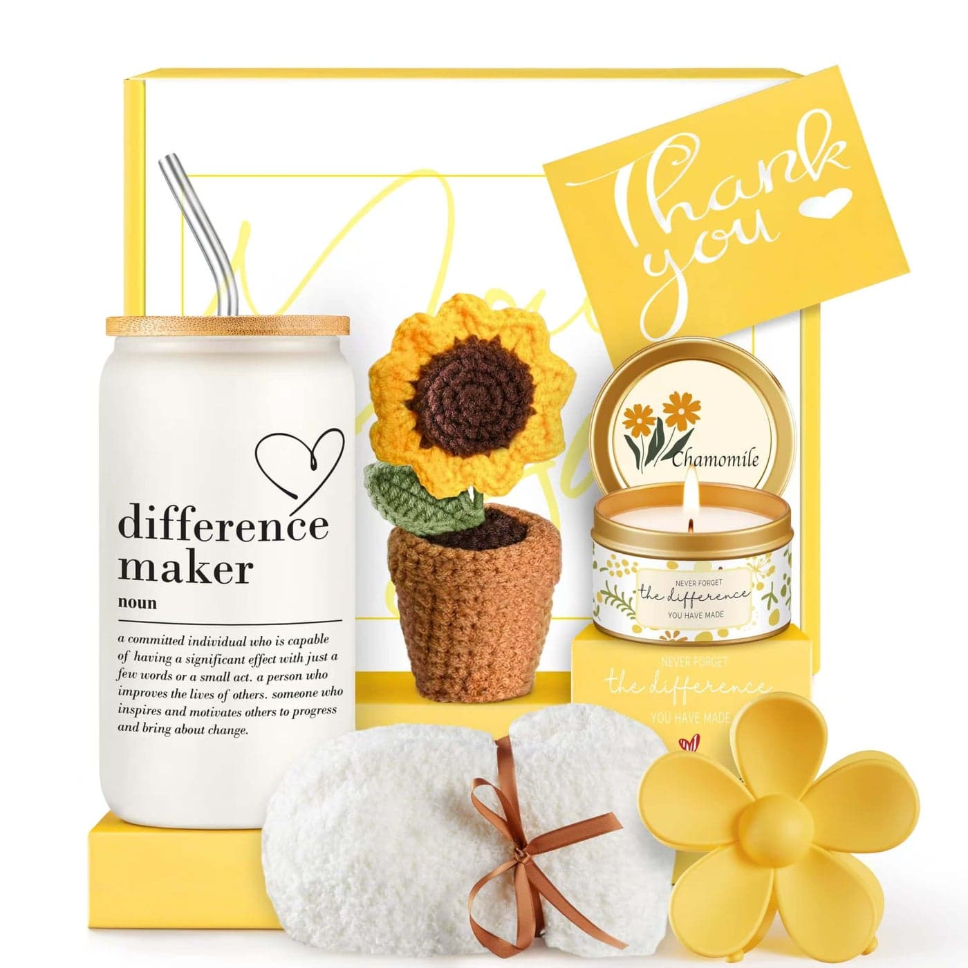 Geelfland Thank You Gifts for Women Teacher Appreciation Gifts Thank You Gift Baskets for Women Friends Teachers Coworkers Boss Nurse Mom Employees with Thank You Cards