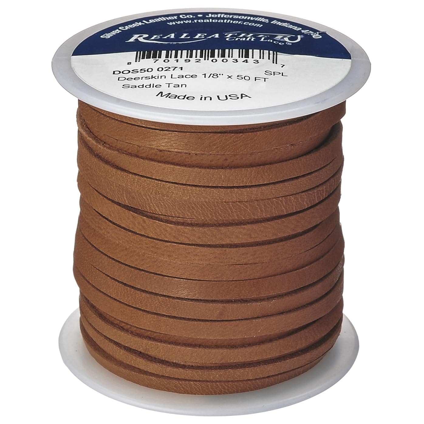 Realeather Crafts Deerskin Lace Saddle Tan 18 x 50
