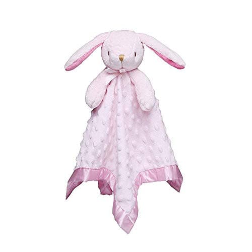 Pro Goleem Loveys for Babies Bunny Security Blanket Baby Girl Gifts Newborn Soft Pink Lovie for Infant and Toddler Snuggle Toy Stuffed Animal Pink 16 Inch