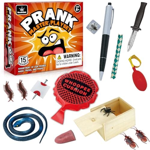 wookidel Prank kit 25 PCS Prank Stuff Pranks for Kids Adults Cool Funny Prank Gifts for April Fools Pranks Birthday Christmas