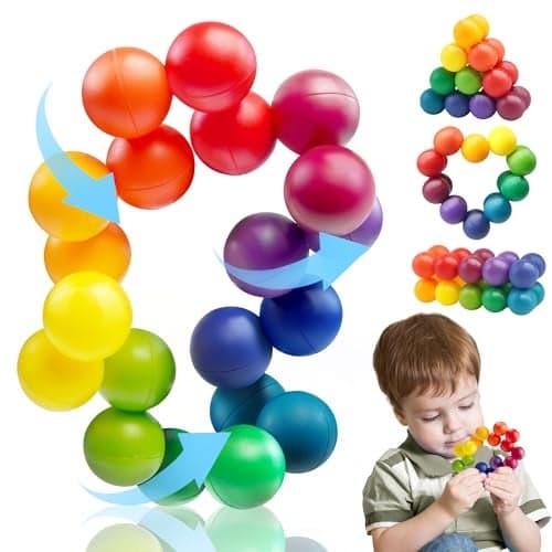 Sensory Autism Balls Toy for Toddler Kids Airplane Travel Toys for Age 35 57 34 48 School Fidget Classroom Autistic Calm Down Treasure Prize Box Dementia Activities Easter Basket Stuffers Gifts